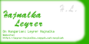 hajnalka leyrer business card